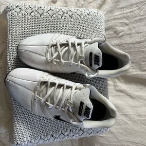 Nike Air Fract Men's Golf Shoes White Black Leather Spikes Size 10 US